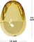 36 Pcs Shiny Golden Metallic Easter Eggs 2.3" in Gold Color for Filling Treats